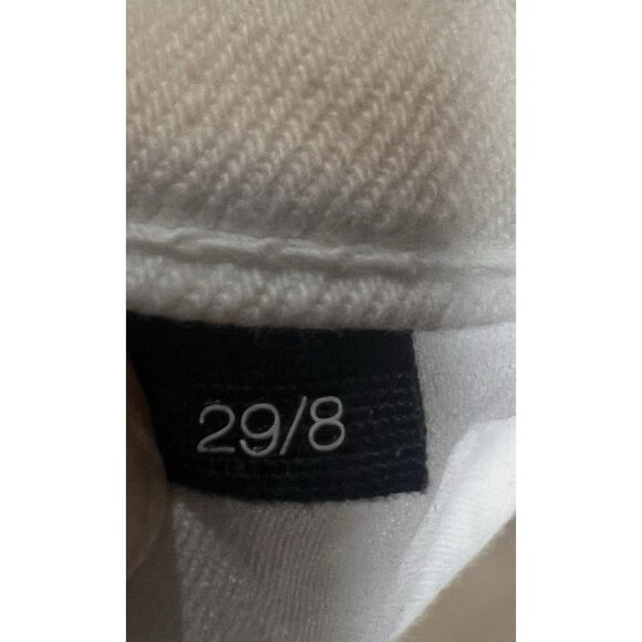 Veronica Beard White Carly Kick Flare High Rise Jeans Size 29/8 Stretch Zipper - Picture 8 of 16